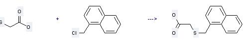 Acetic acid,2-[(1-naphthalenylmethyl)thio]- can be obtained by mercaptoacetic acid and 1-chloromethyl-naphthalene.
